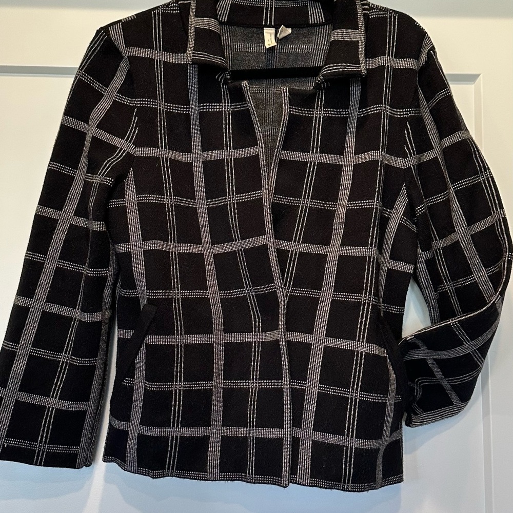 Anthropologie Plaid Sweater / Blazer